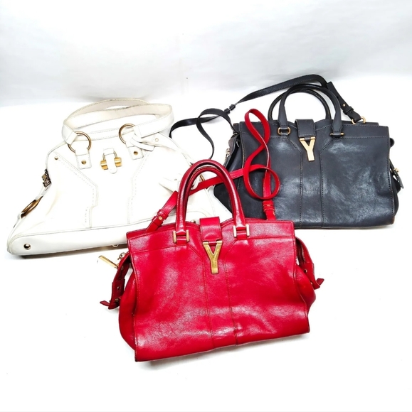 Yves Saint Laurent Hand Bag Shoulder Bag Leather Enamel - Picture 4 of 5